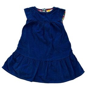 NWT Mini Boden 2-3 sleeveless corduroy dress blue
